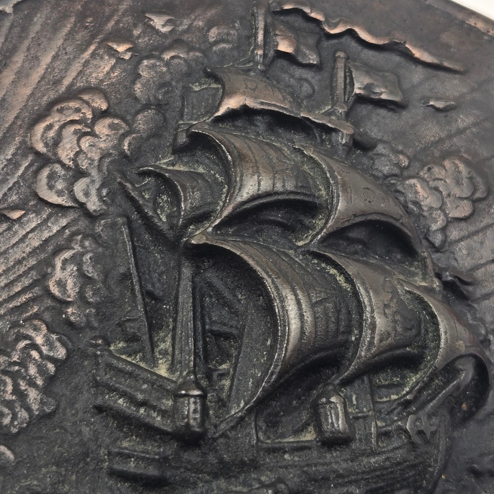 Vintage Cast Iron Galleon Sailing Ship Bookend C 3 19 Nautical Decor Single